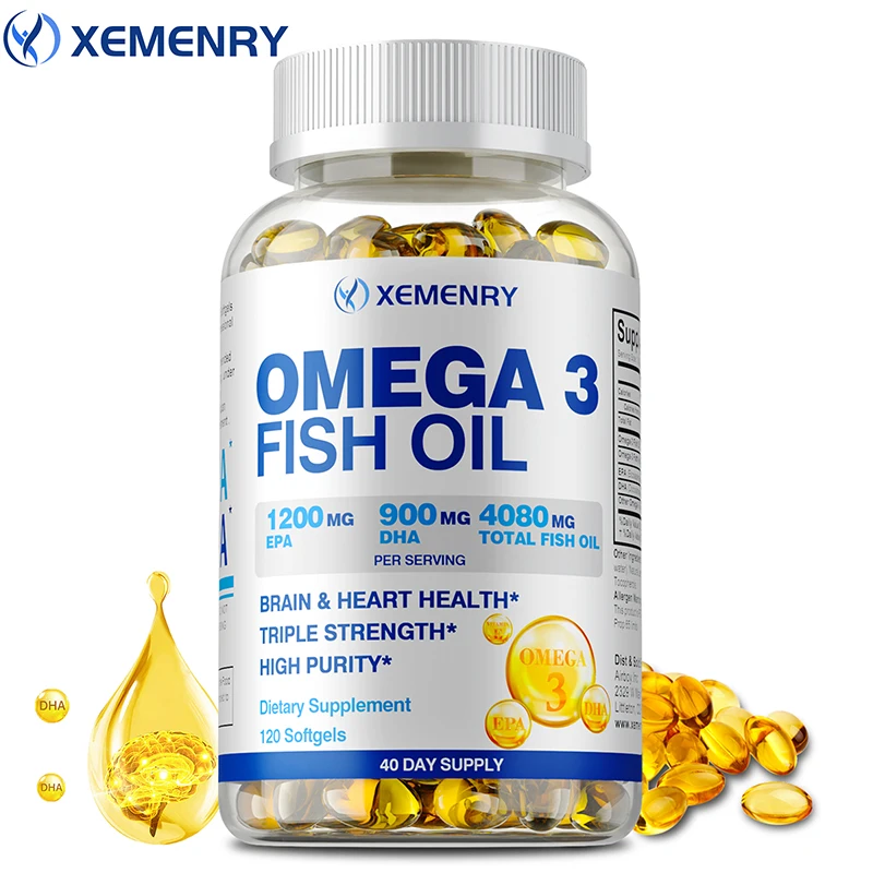 Krill Oil Supplement - Minyak Ikan Omega-3 - Meningkatkan Daya