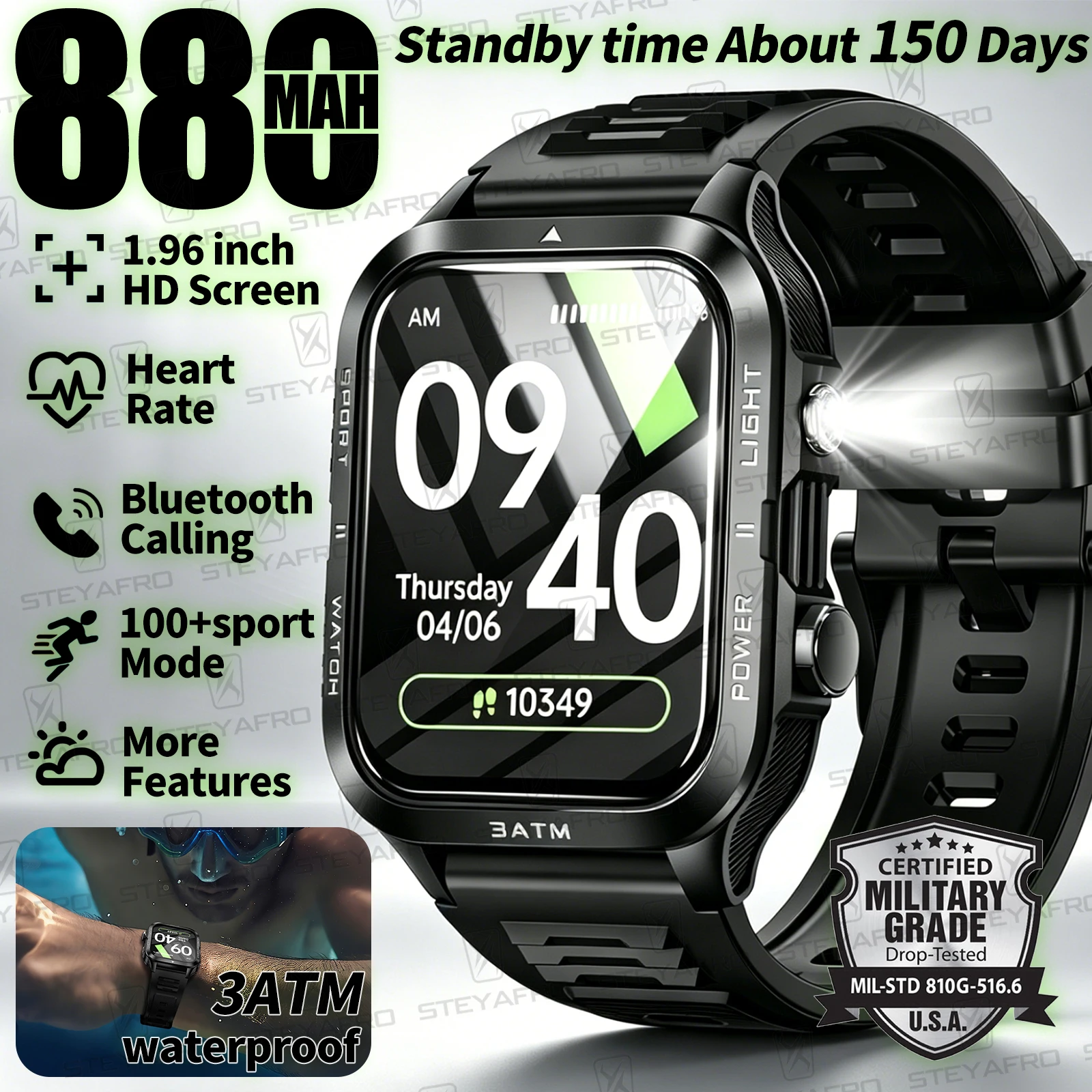 Nutrition Gym - Jam Tangan Pintar Kelas Militer Pria